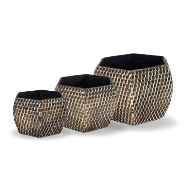 VASO SEXTAVADO RATTAN