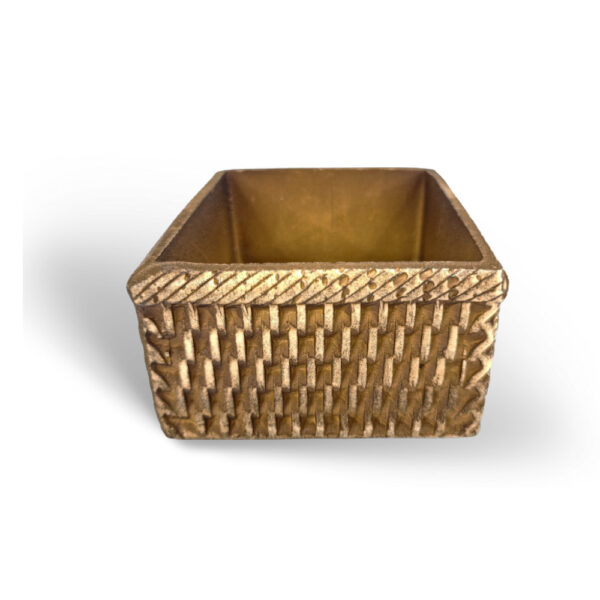 VASO QUADRADO RATTAN PEQUENO