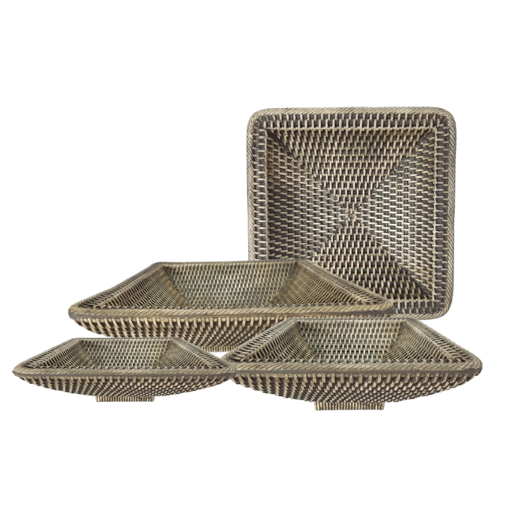 VASO BACIA QUADRADA RATTAN