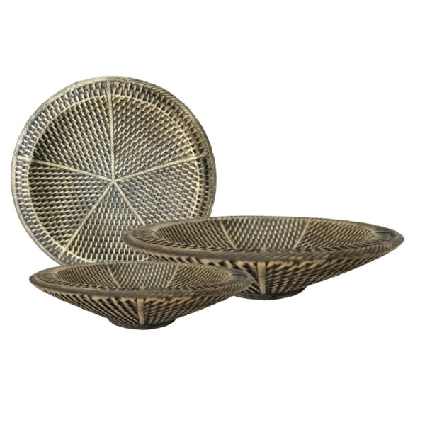 VASO BACIA REDONDO RATTAN