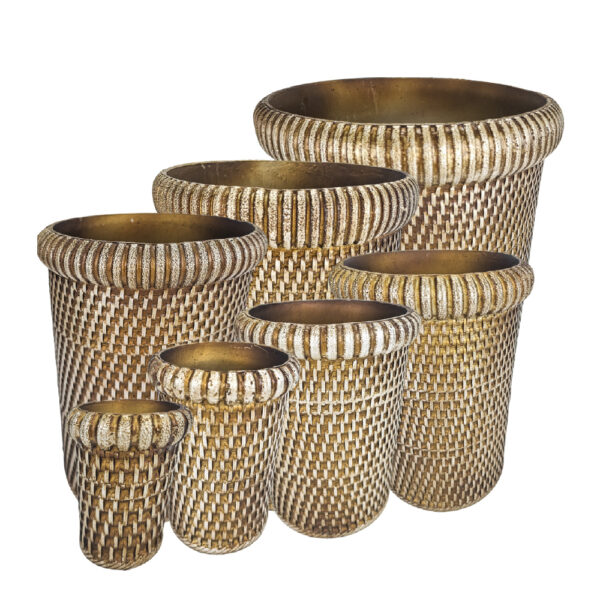 VASO ALTO REDONDO RATTAN