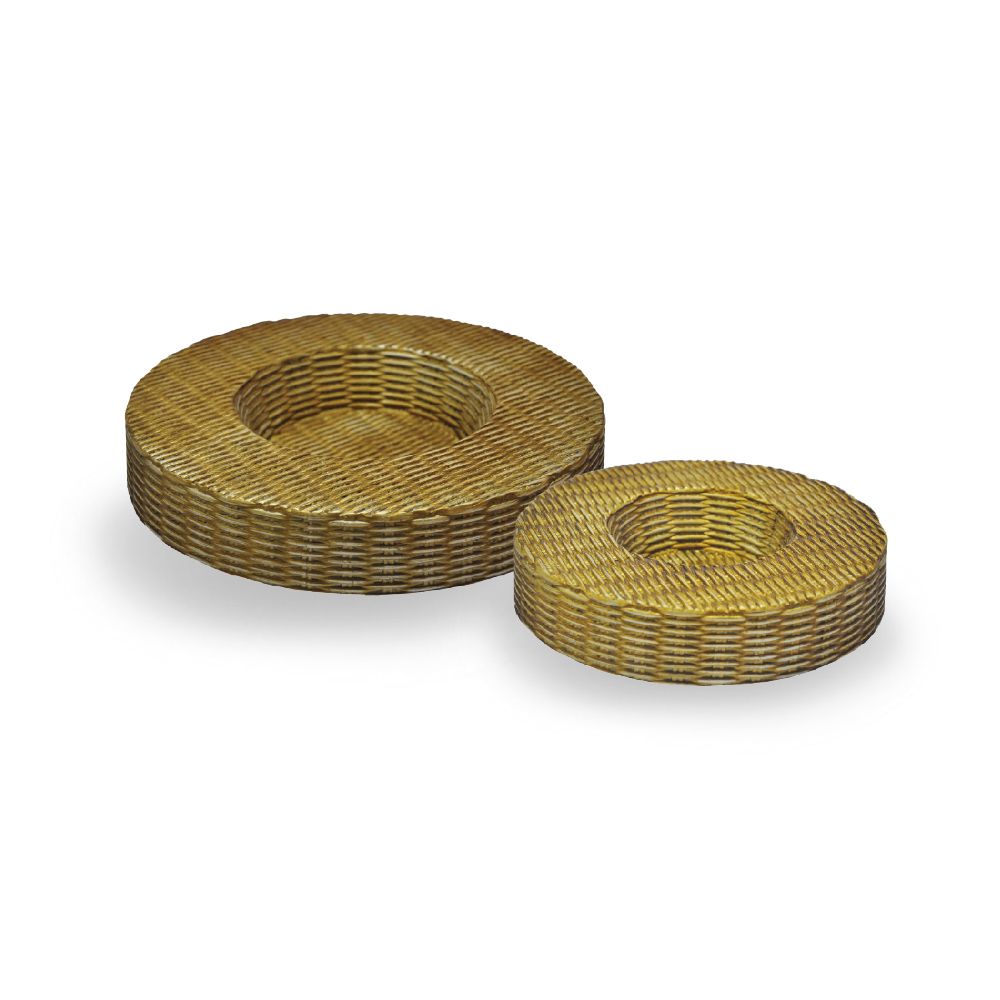 VASO REDONDO BAIXO RATTAN