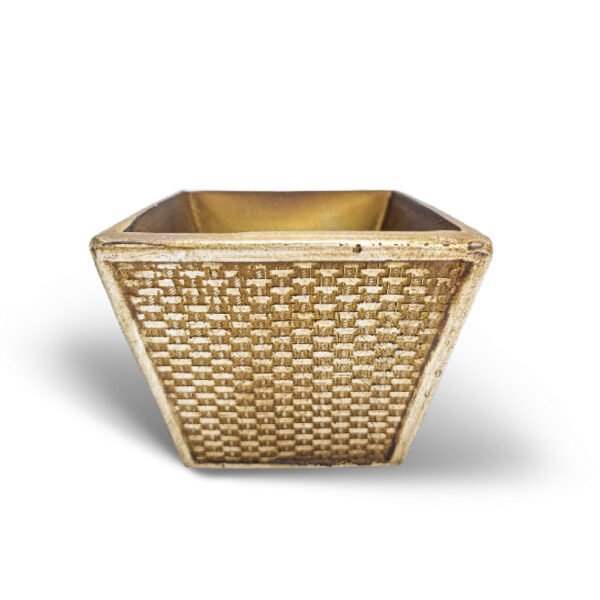 VASO QUADRADO PALHA